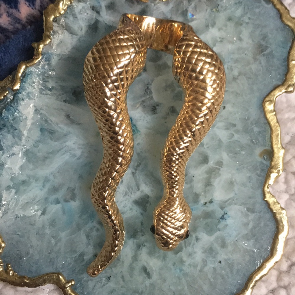 Golden snake ring - Picture 3 of 4